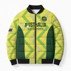Custom Australia Socceroos 2025 Bomber Puffer Jacket Forever Golden - Aussie Hoodie