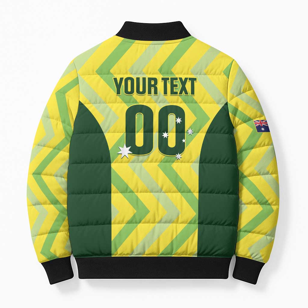 Custom Australia Socceroos 2025 Bomber Puffer Jacket Forever Golden - Aussie Hoodie