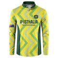 Custom Australia Socceroos 2025 Button Sweatshirt Forever Golden - Aussie Hoodie
