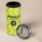 Custom Australia Socceroos 2025 4 in 1 Can Cooler Tumbler Forever Golden - Aussie Hoodie