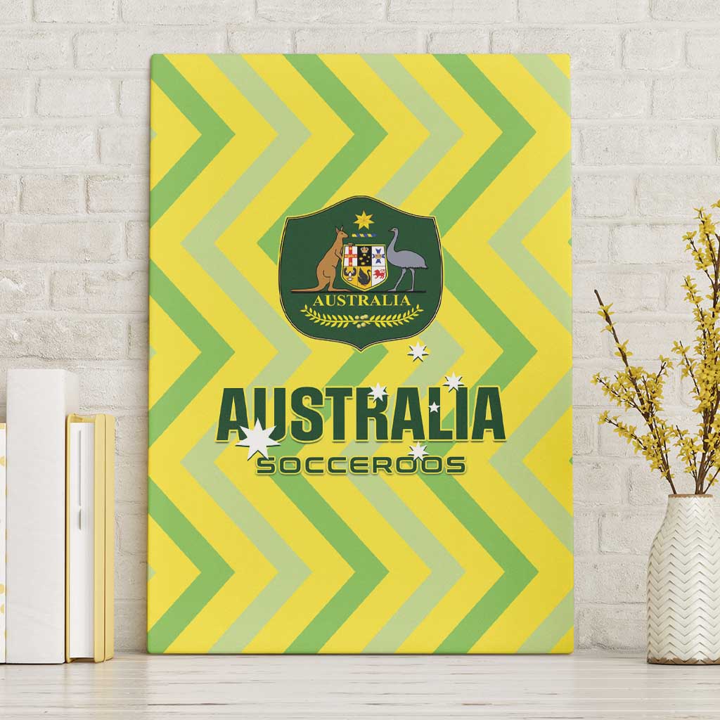 Australia Socceroos 2025 Canvas Wall Art Forever Golden - Aussie Hoodie