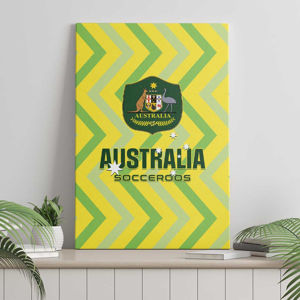 Australia Socceroos 2025 Canvas Wall Art Forever Golden - Aussie Hoodie