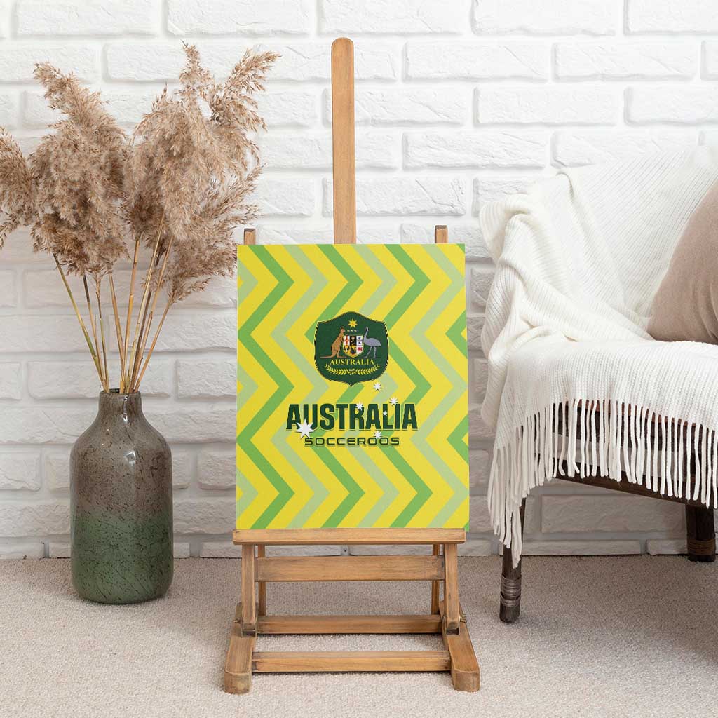 Australia Socceroos 2025 Canvas Wall Art Forever Golden - Aussie Hoodie