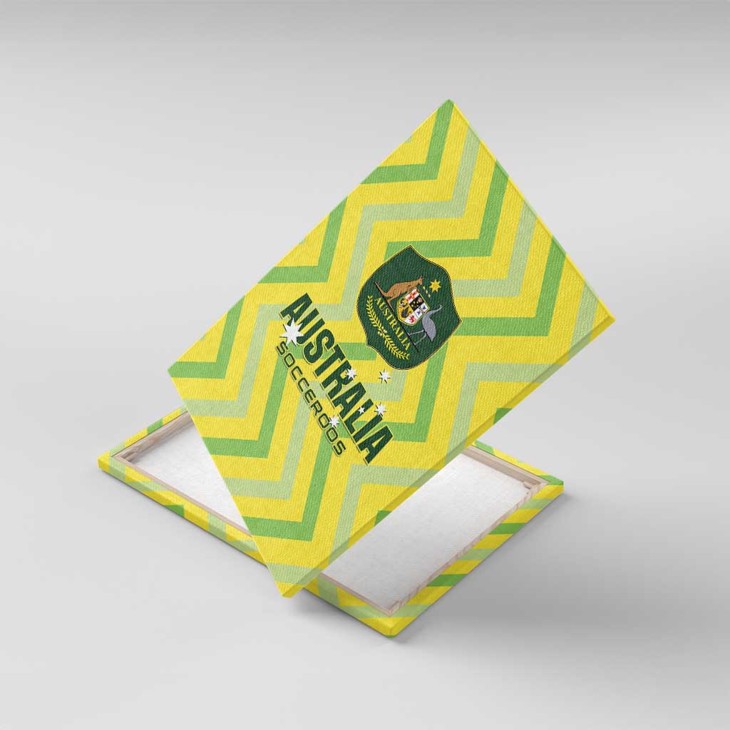 Australia Socceroos 2025 Canvas Wall Art Forever Golden - Aussie Hoodie