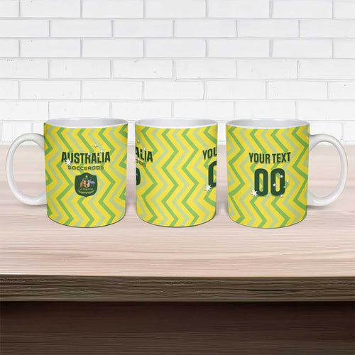 Custom Australia Socceroos 2025 Ceramic Mug Forever Golden - Aussie Hoodie