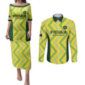 Custom Australia Socceroos 2025 Couples Matching Puletasi and Long Sleeve Button Shirt Forever Golden - Aussie Hoodie