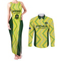 Custom Australia Socceroos 2025 Couples Matching Tank Maxi Dress and Long Sleeve Button Shirt Forever Golden - Aussie Hoodie