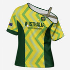 Custom Australia Socceroos 2025 Cross Shoulder Shirt Forever Golden - Aussie Hoodie