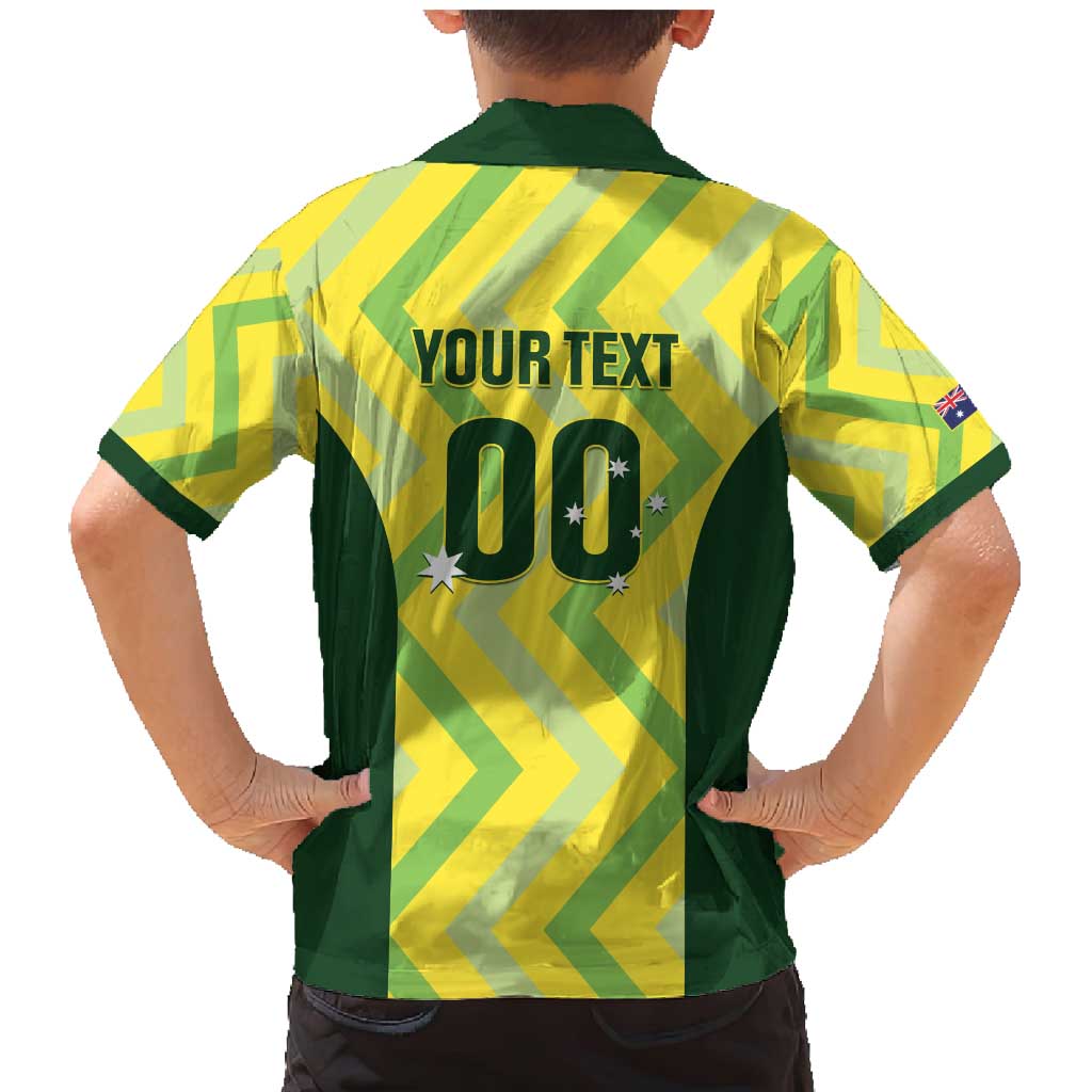 Custom Australia Socceroos 2025 Family Matching Mermaid Dress and Hawaiian Shirt Forever Golden - Aussie Hoodie