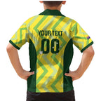 Custom Australia Socceroos 2025 Family Matching Mermaid Dress and Hawaiian Shirt Forever Golden - Aussie Hoodie