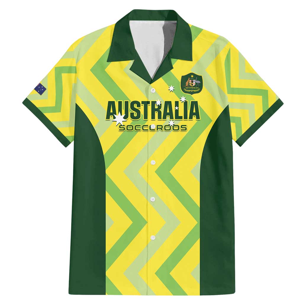 Custom Australia Socceroos 2025 Family Matching Mermaid Dress and Hawaiian Shirt Forever Golden - Aussie Hoodie