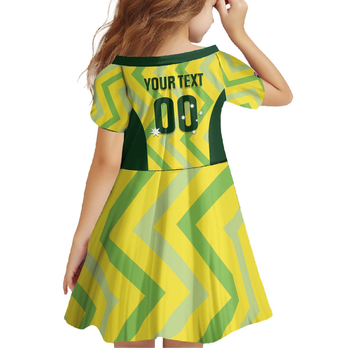 Custom Australia Socceroos 2025 Family Matching Off The Shoulder Long Sleeve Dress and Hawaiian Shirt Forever Golden - Aussie Hoodie
