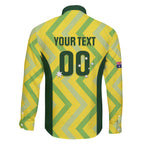 Custom Australia Socceroos 2025 Family Matching Off The Shoulder Long Sleeve Dress and Hawaiian Shirt Forever Golden - Aussie Hoodie