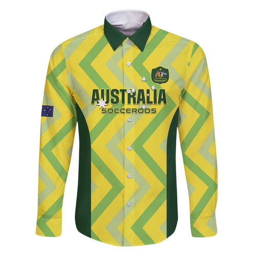 Custom Australia Socceroos 2025 Family Matching Off Shoulder Maxi Dress and Hawaiian Shirt Forever Golden - Aussie Hoodie