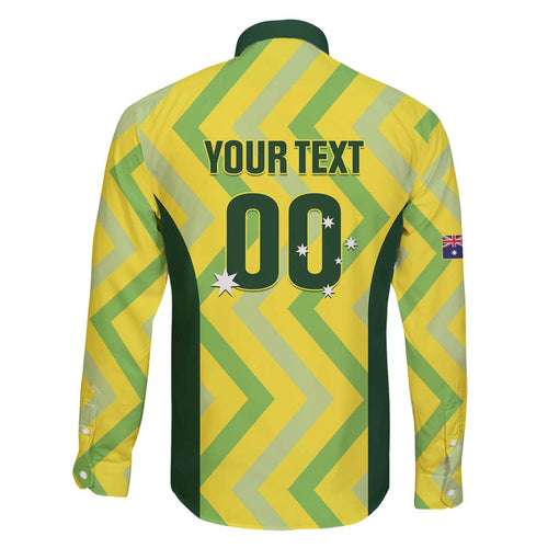 Custom Australia Socceroos 2025 Family Matching Off Shoulder Short Dress and Hawaiian Shirt Forever Golden - Aussie Hoodie