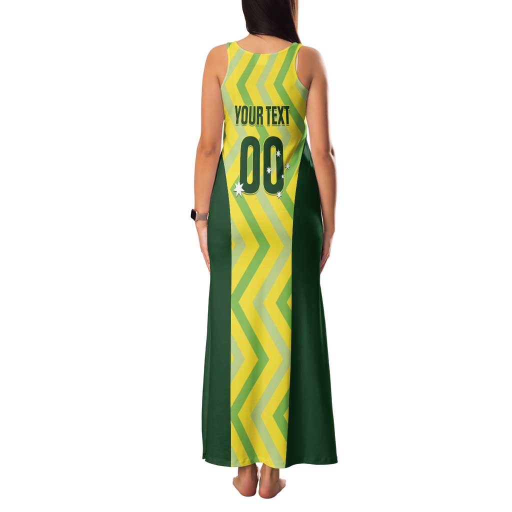Custom Australia Socceroos 2025 Family Matching Tank Maxi Dress and Hawaiian Shirt Forever Golden - Aussie Hoodie