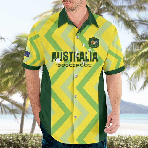 Custom Australia Socceroos 2025 Hawaiian Shirt Forever Golden - Aussie Hoodie