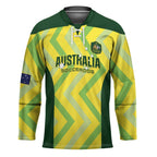 Custom Australia Socceroos 2025 Hockey Jersey Forever Golden - Aussie Hoodie