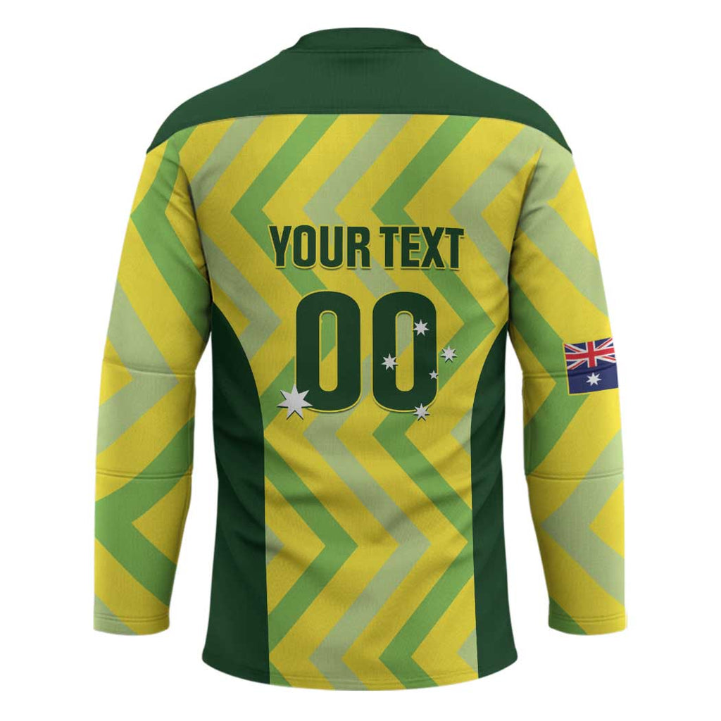 Custom Australia Socceroos 2025 Hockey Jersey Forever Golden - Aussie Hoodie