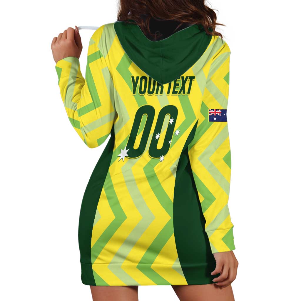 Custom Australia Socceroos 2025 Hoodie Dress Forever Golden - Aussie Hoodie