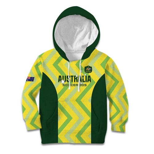 Custom Australia Socceroos 2025 Kid Hoodie Forever Golden - Aussie Hoodie