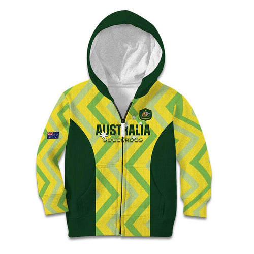 Custom Australia Socceroos 2025 Kid Hoodie Forever Golden - Aussie Hoodie