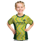 Custom Australia Socceroos 2025 Kid T Shirt Forever Golden - Aussie Hoodie