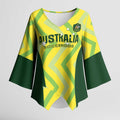 Custom Australia Socceroos 2025 Kimono Sleeve Blouse Forever Golden - Aussie Hoodie