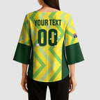 Custom Australia Socceroos 2025 Kimono Sleeve Blouse Forever Golden - Aussie Hoodie