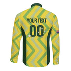 Custom Australia Socceroos 2025 Long Sleeve Button Shirt Forever Golden - Aussie Hoodie