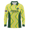 Custom Australia Socceroos 2025 Long Sleeve Polo Shirt Forever Golden - Aussie Hoodie