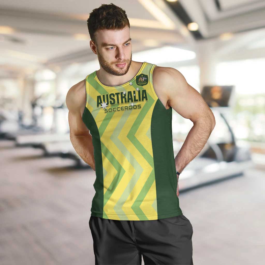 Custom Australia Socceroos 2025 Men Tank Top Forever Golden - Aussie Hoodie