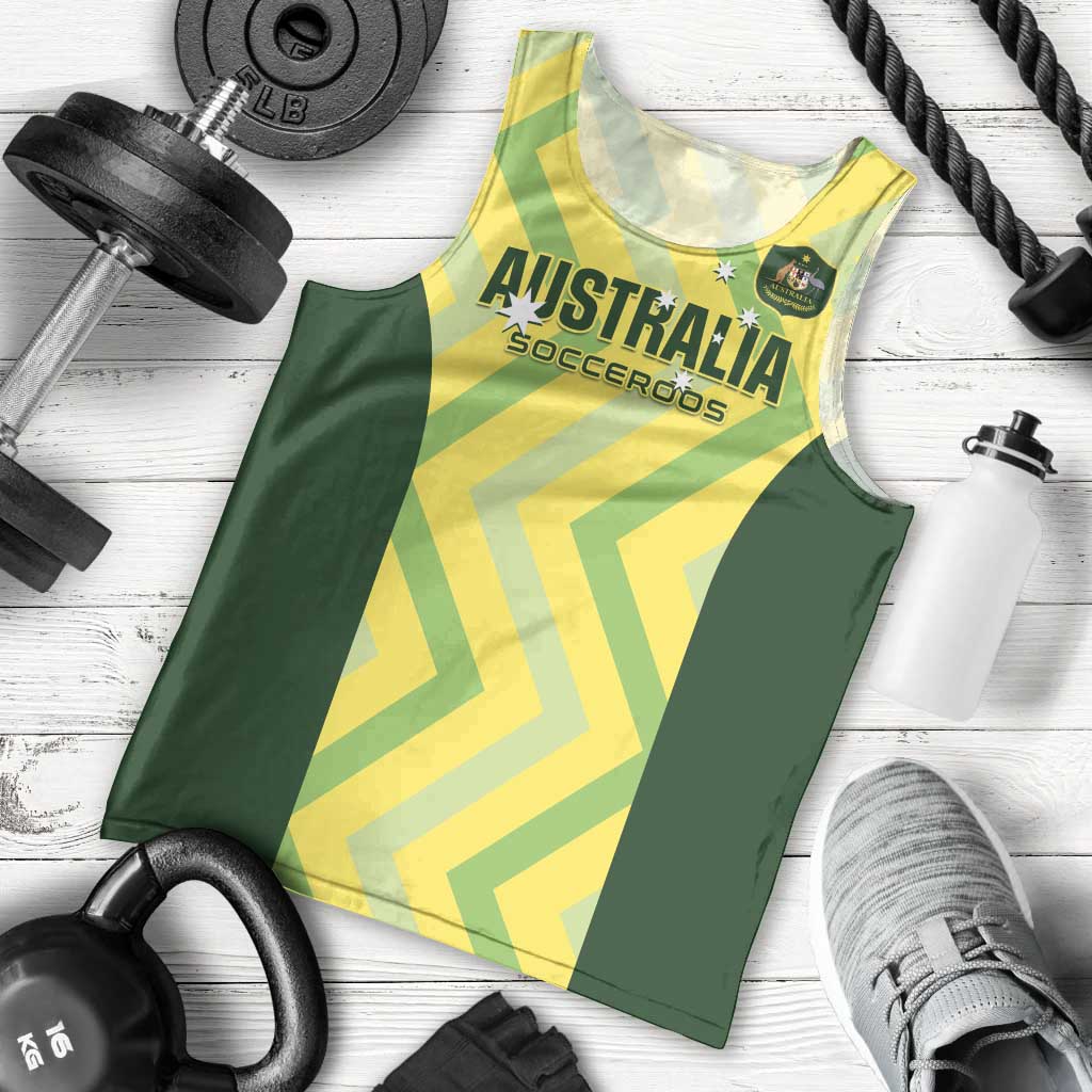 Custom Australia Socceroos 2025 Men Tank Top Forever Golden - Aussie Hoodie