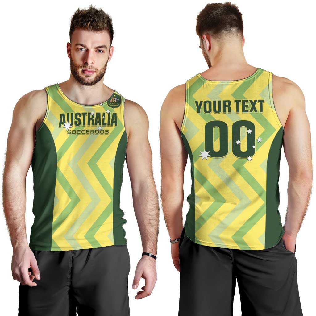 Custom Australia Socceroos 2025 Men Tank Top Forever Golden - Aussie Hoodie