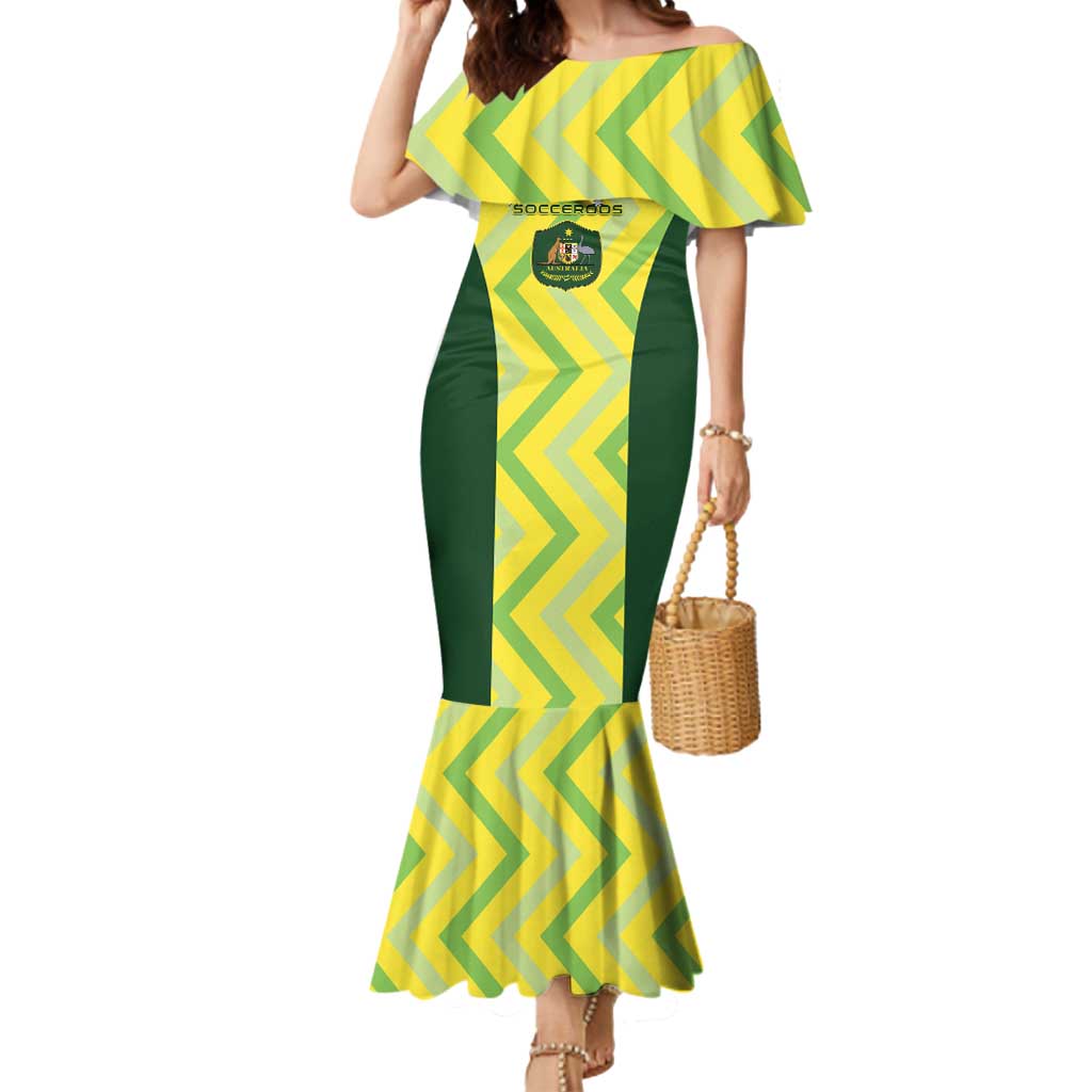 Custom Australia Socceroos 2025 Mermaid Dress Forever Golden - Aussie Hoodie