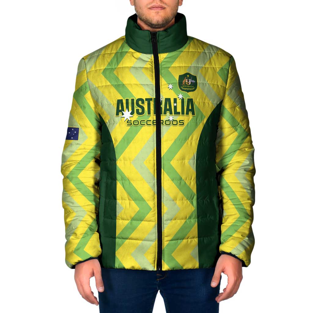 Custom Australia Socceroos 2025 Padded Jacket Forever Golden - Aussie Hoodie