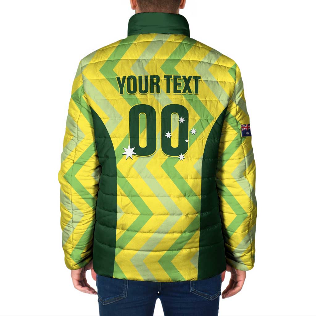 Custom Australia Socceroos 2025 Padded Jacket Forever Golden - Aussie Hoodie