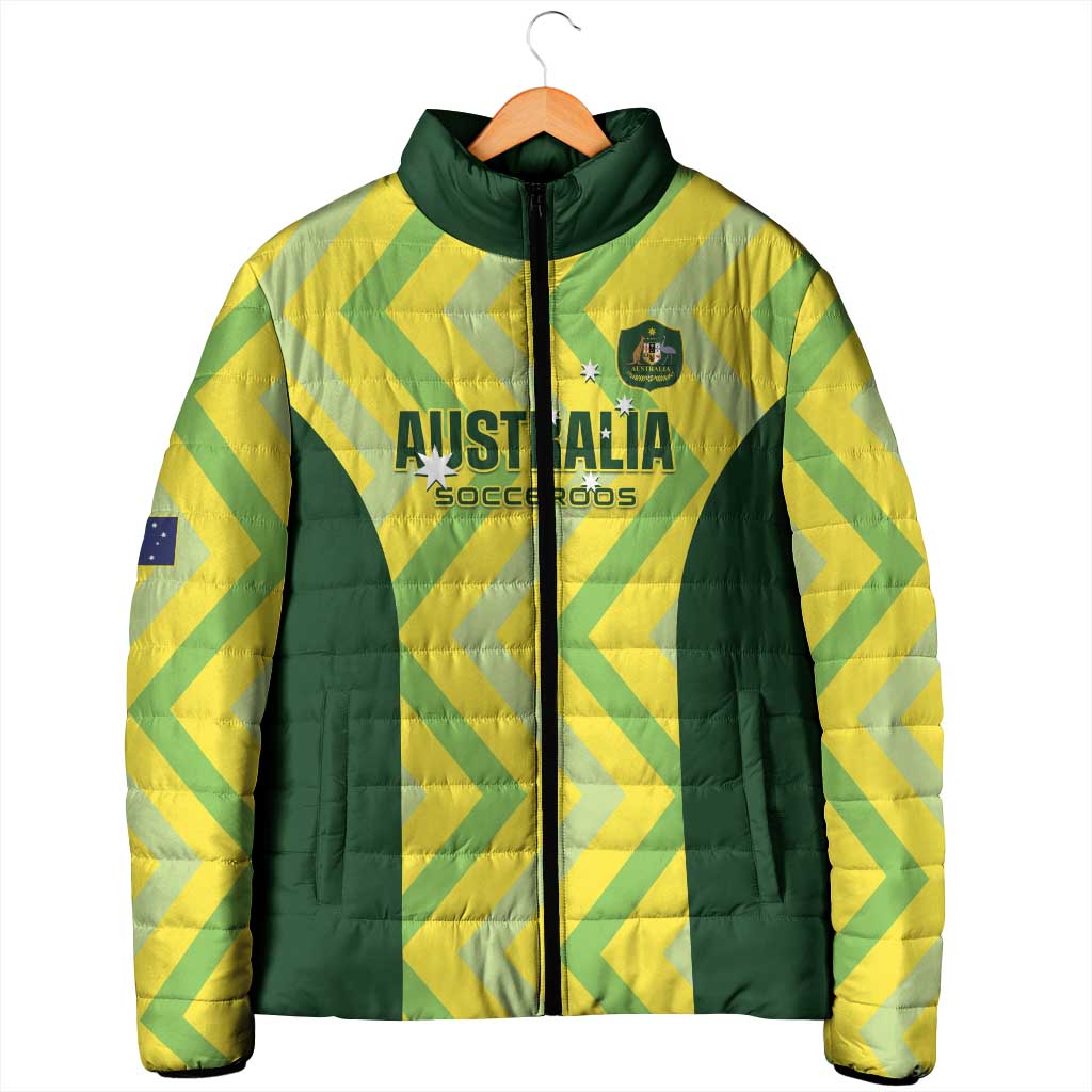 Custom Australia Socceroos 2025 Padded Jacket Forever Golden - Aussie Hoodie