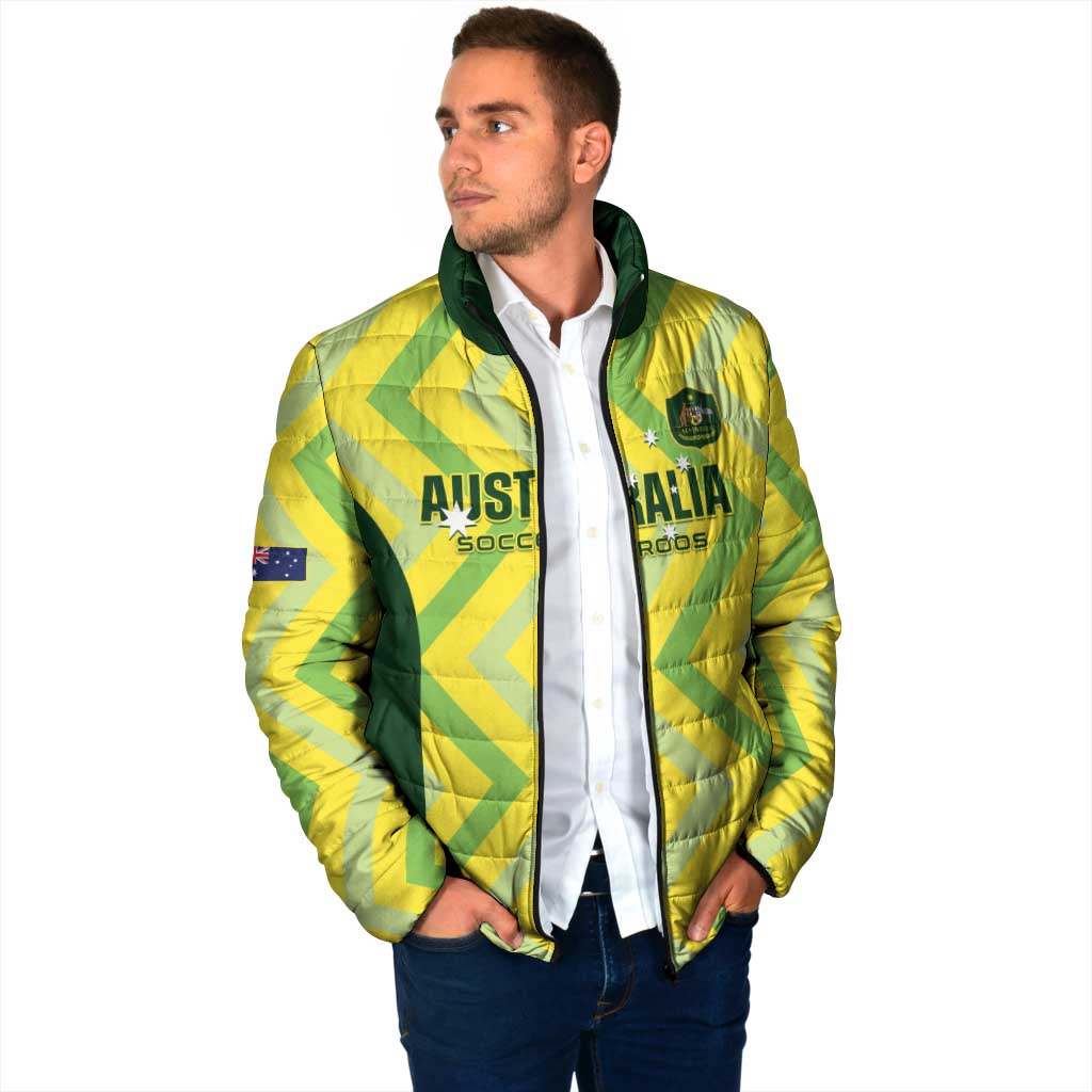 Custom Australia Socceroos 2025 Padded Jacket Forever Golden - Aussie Hoodie