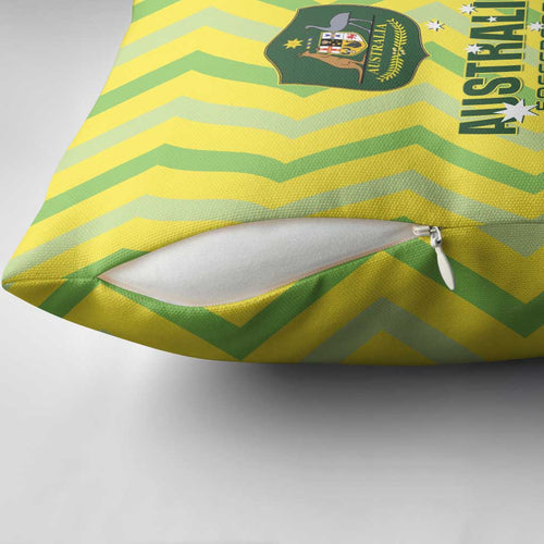 Australia Socceroos 2025 Pillow Cover Forever Golden - Aussie Hoodie