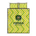 Australia Socceroos 2025 Quilt Bed Set Forever Golden - Aussie Hoodie