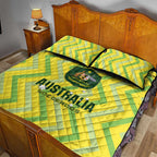 Australia Socceroos 2025 Quilt Bed Set Forever Golden - Aussie Hoodie