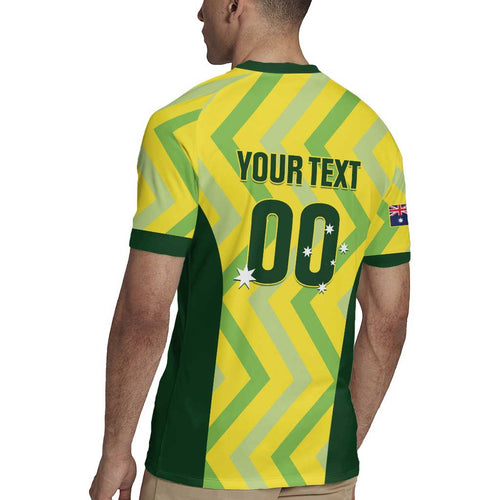 Custom Australia Socceroos 2025 Rugby Jersey Forever Golden - Aussie Hoodie