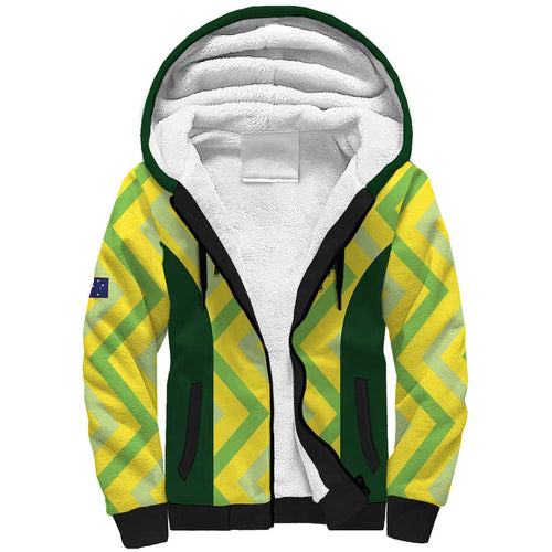 Custom Australia Socceroos 2025 Sherpa Hoodie Forever Golden - Aussie Hoodie