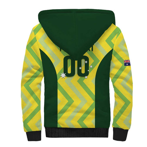 Custom Australia Socceroos 2025 Sherpa Hoodie Forever Golden - Aussie Hoodie