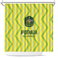 Australia Socceroos 2025 Shower Curtain Forever Golden - Aussie Hoodie