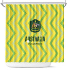 Australia Socceroos 2025 Shower Curtain Forever Golden - Aussie Hoodie