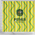 Australia Socceroos 2025 Shower Curtain Forever Golden - Aussie Hoodie