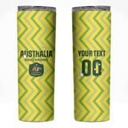 Custom Australia Socceroos 2025 Skinny Tumbler Forever Golden - Aussie Hoodie