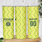 Custom Australia Socceroos 2025 Skinny Tumbler Forever Golden - Aussie Hoodie